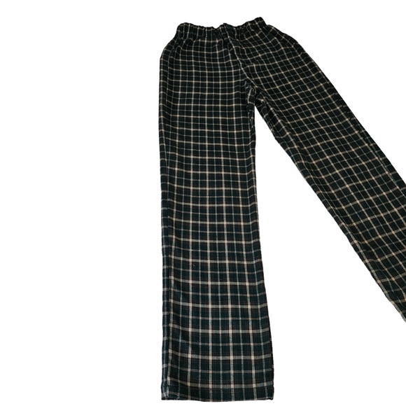 Brandy Melville Plaid Soft Flannel Pants Straightleg Womens - Picture 4 of 13